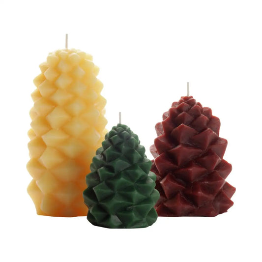 Pinecone Candles – Beeswax – 3 Sizes and Colors - Big Dipper Wax Works