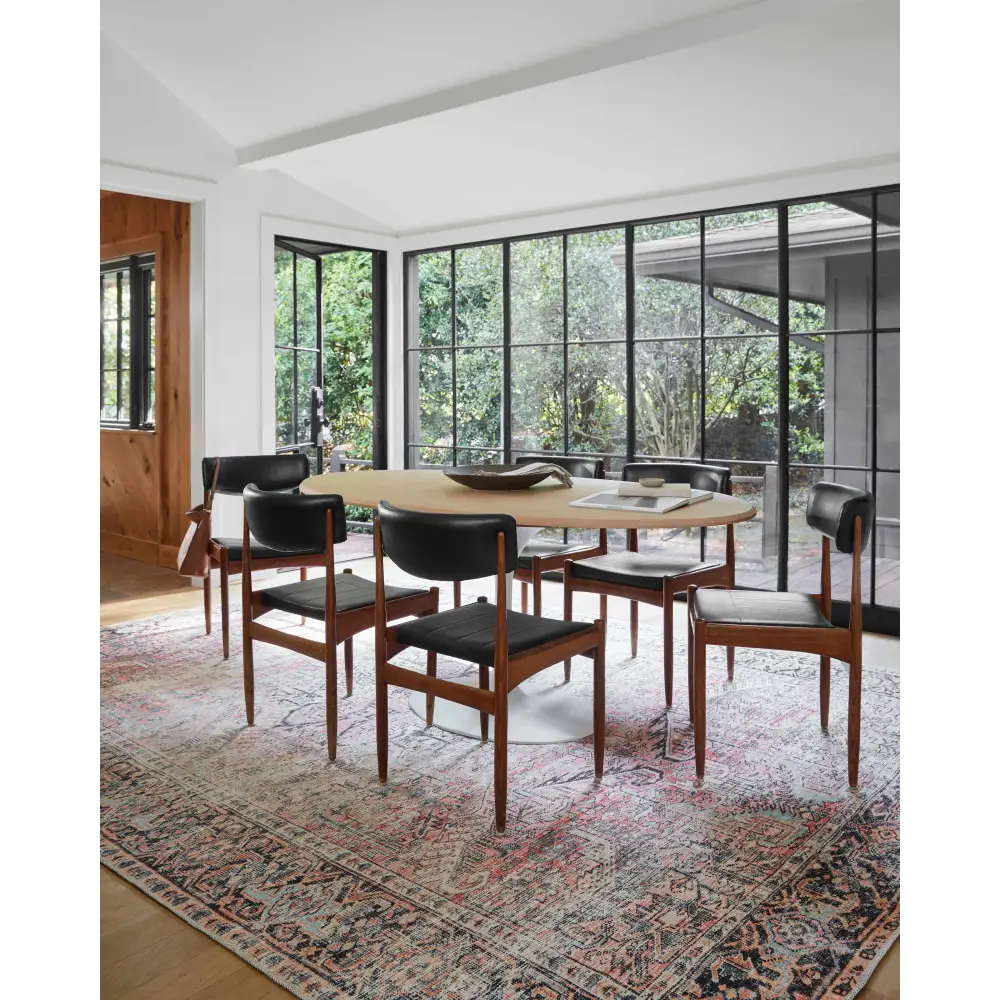 Pink Dunshaughlin Distressed Washable Area Rug - Clearance - Boutique Rugs