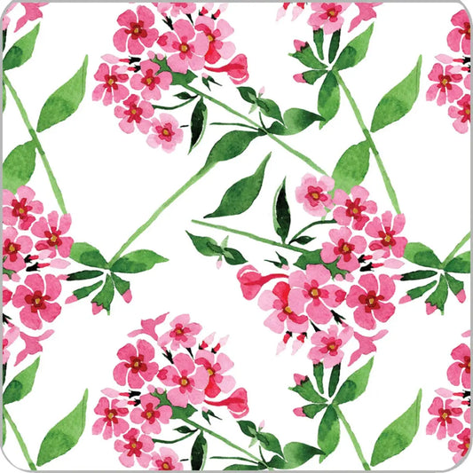 Pink Flowers Paper Coasters Set of 20 - WH Hostess Social Stationery