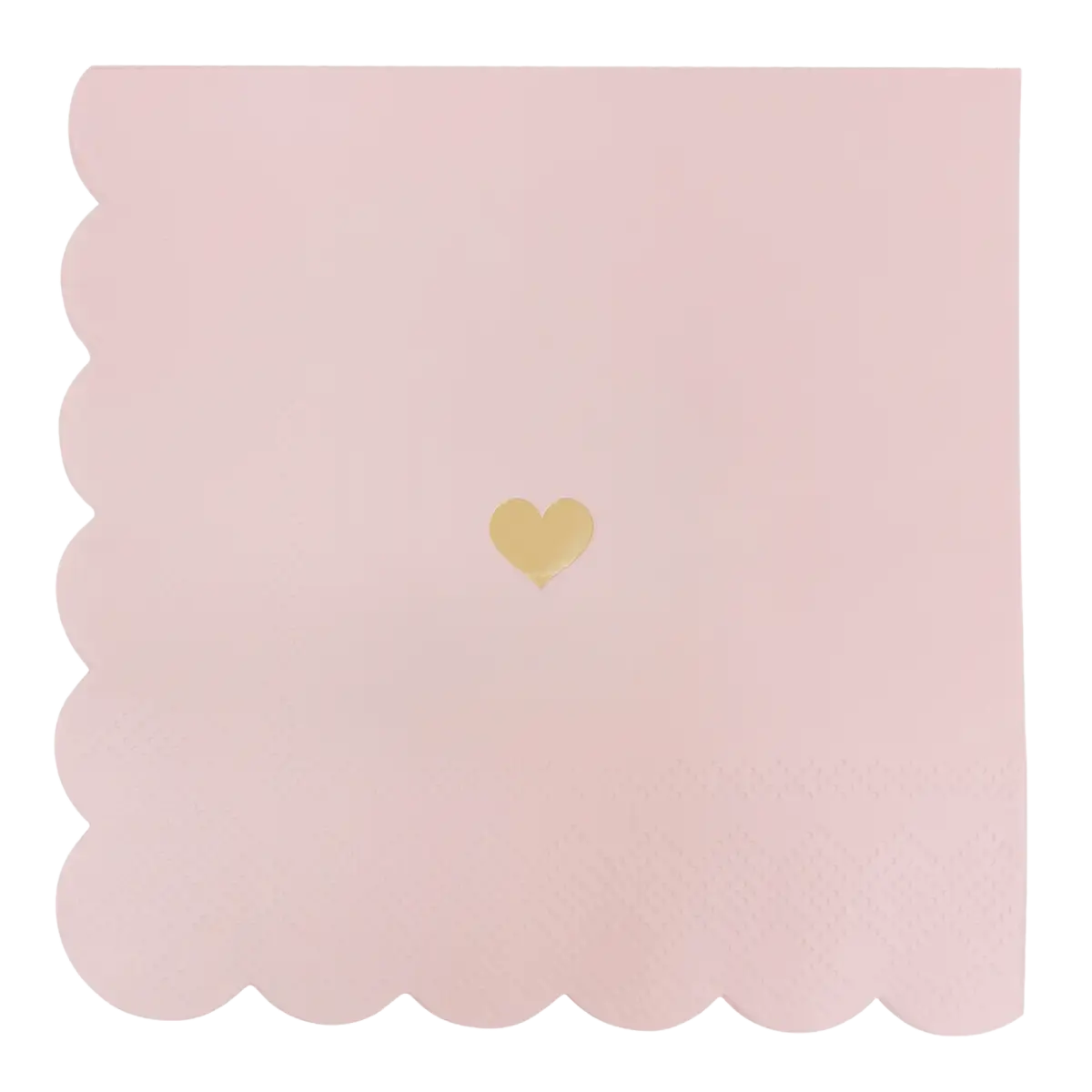 Pink with Gold Heart Cocktail Napkins - Sweet Water Decor