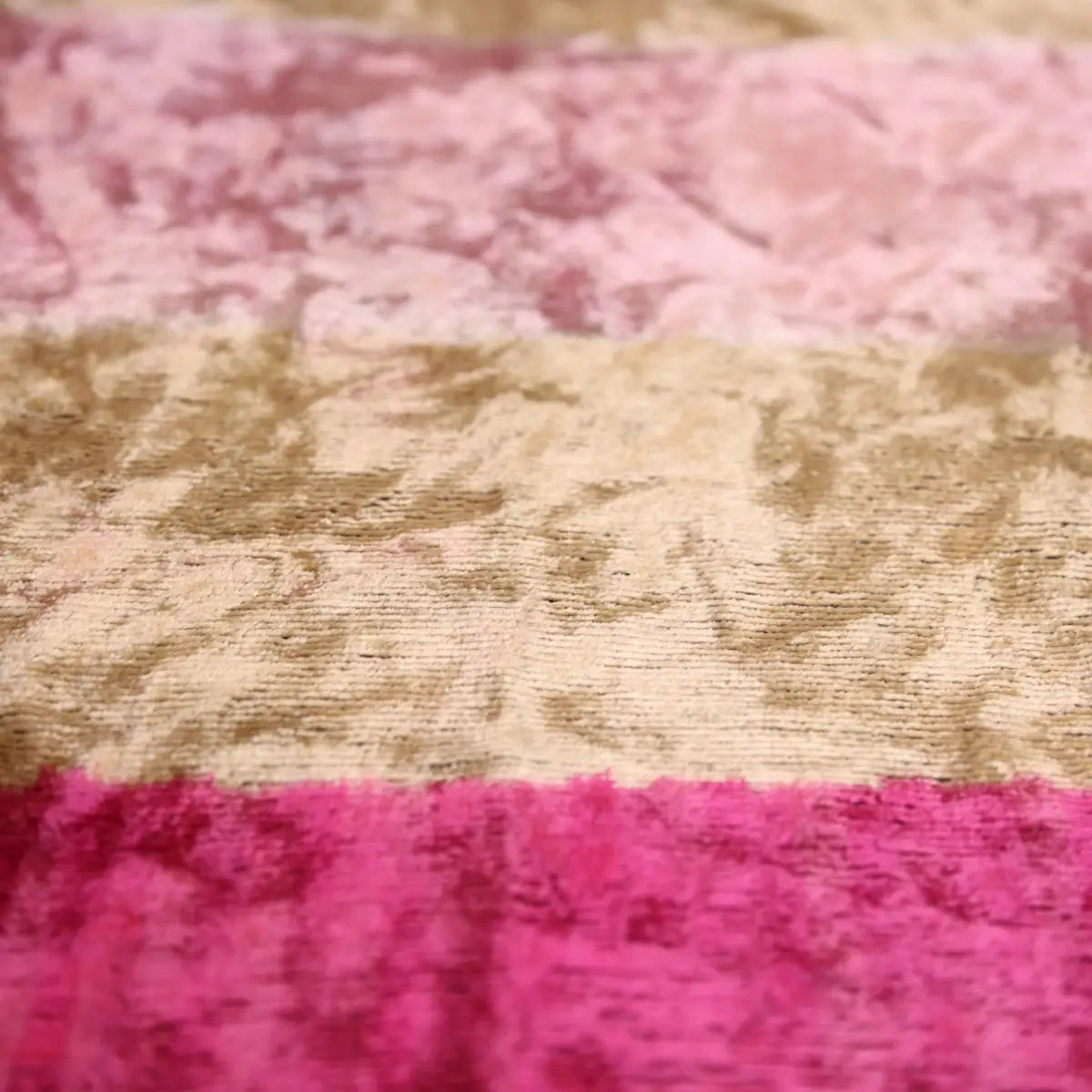 Pink Gold Striped Silk Velvet Lumbar Pillow – 16x24 Handmade Luxury Cushion - Canvello