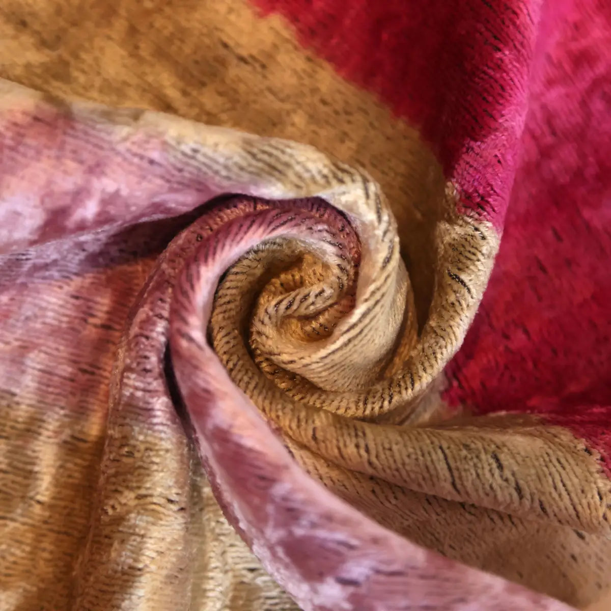 Pink Gold Striped Silk Velvet Lumbar Pillow – 16x24 Handmade Luxury Cushion - Canvello