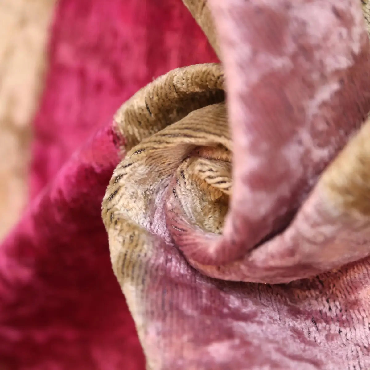Pink Gold Striped Silk Velvet Lumbar Pillow – 16x24 Handmade Luxury Cushion - Canvello