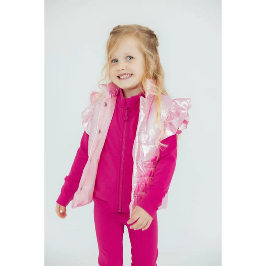 Pink Iridescent Puffer Vest - Mila & Rose ®