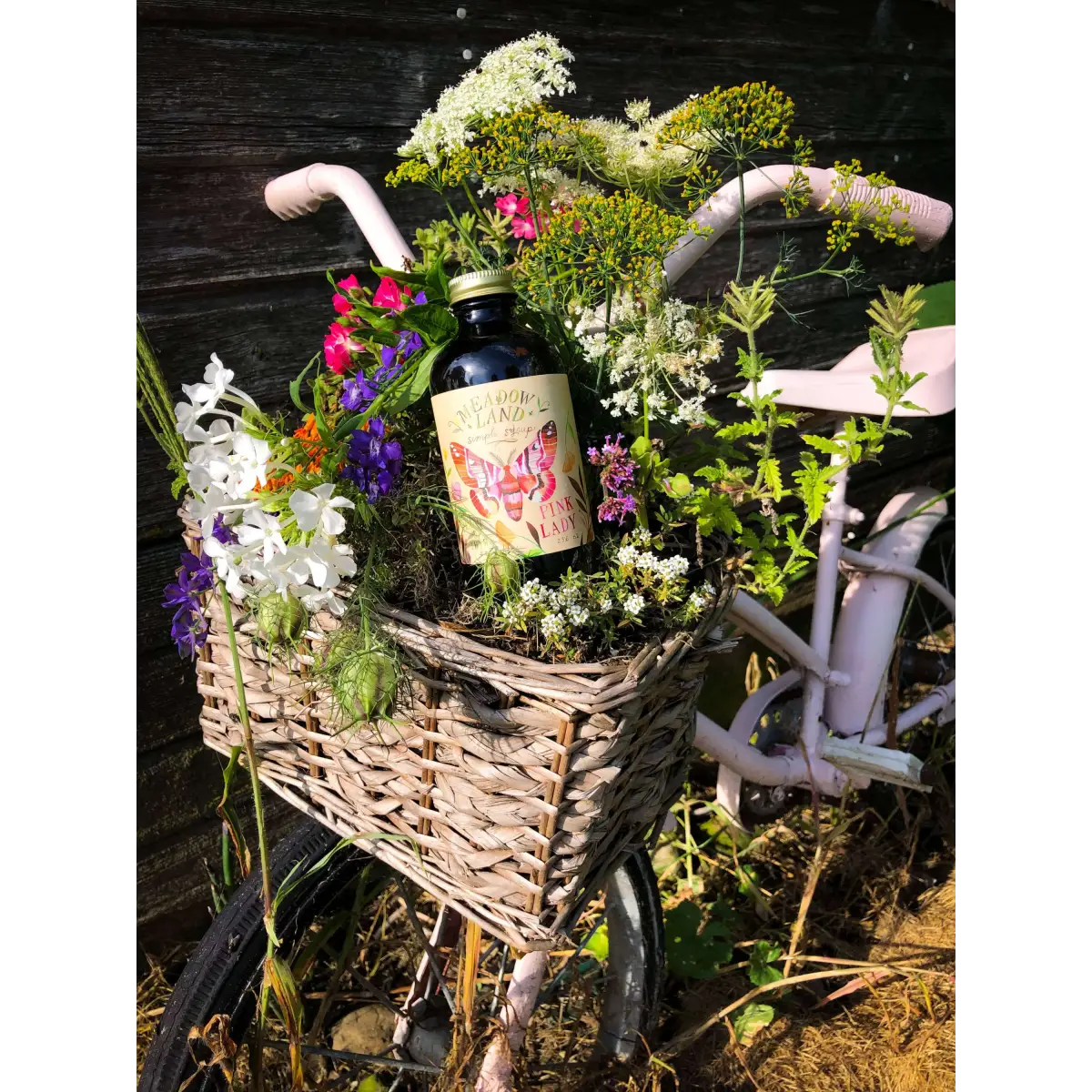 Pink Lady Simple Syrup - Peach & Thyme - Cocktails and Desserts - Meadowland Syrup