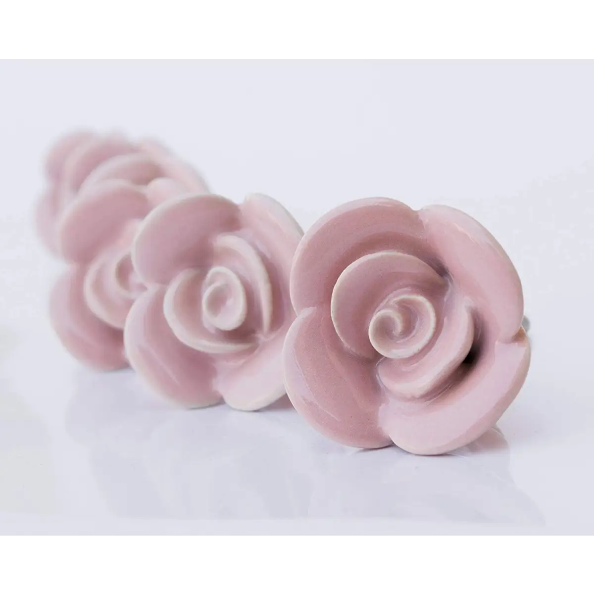 Pink Rose Ceramic Knob (each) - Perilla Home