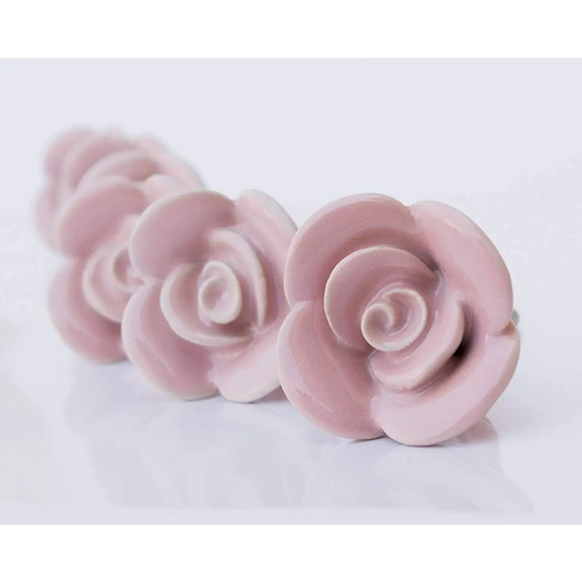 Pink Rose Ceramic Knob (each) - Perilla Home