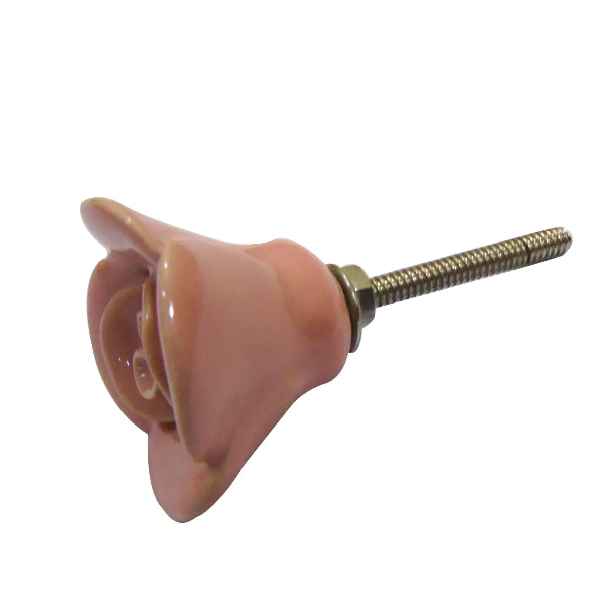 Pink Rose Ceramic Knob (each) - Perilla Home