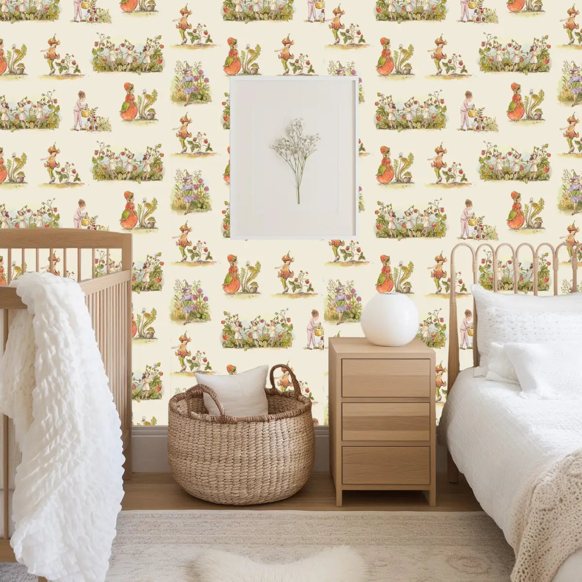 Pip Wallpaper - Fairies and Girls - by Strawberry Snail Illustrations - Loomwell Home Goods