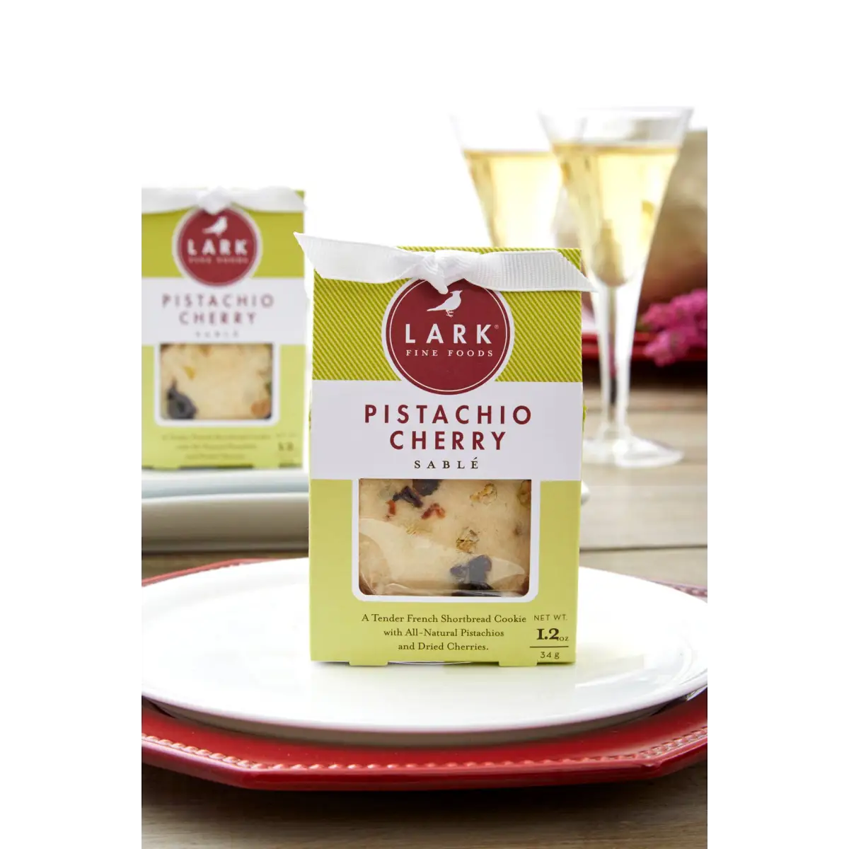 Pistachio Cherry Sable Cookies - Lark Fine Foods