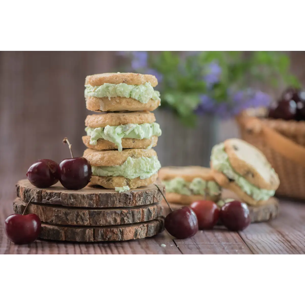 Pistachio Cherry Sable Cookies - Lark Fine Foods