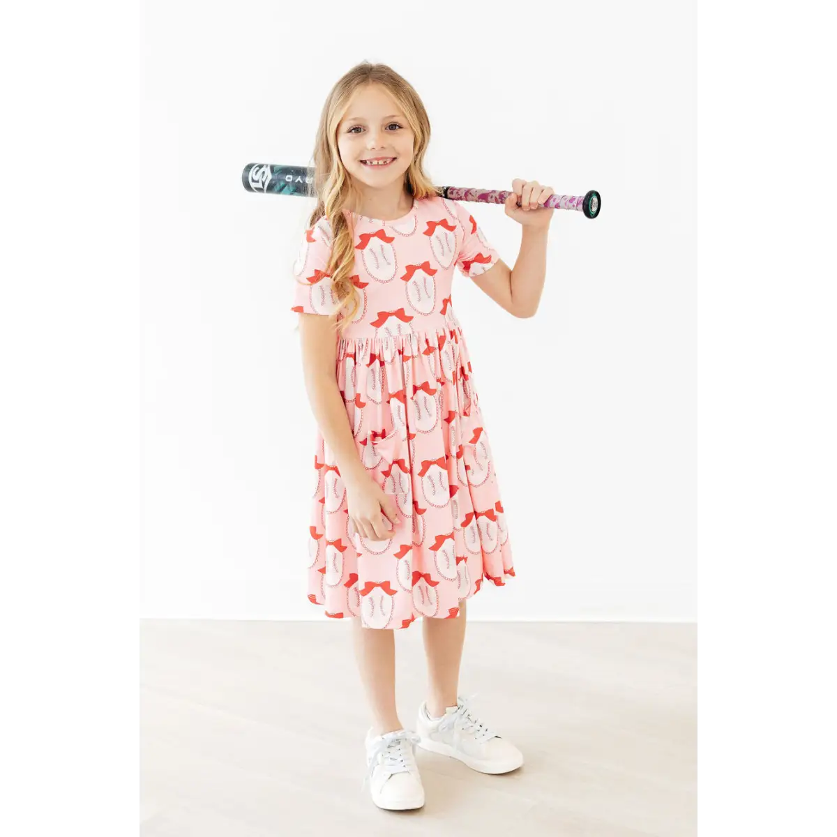 Pocket Twirl Dress - Pitcher Perfect - Baseball - Mila & Rose ®