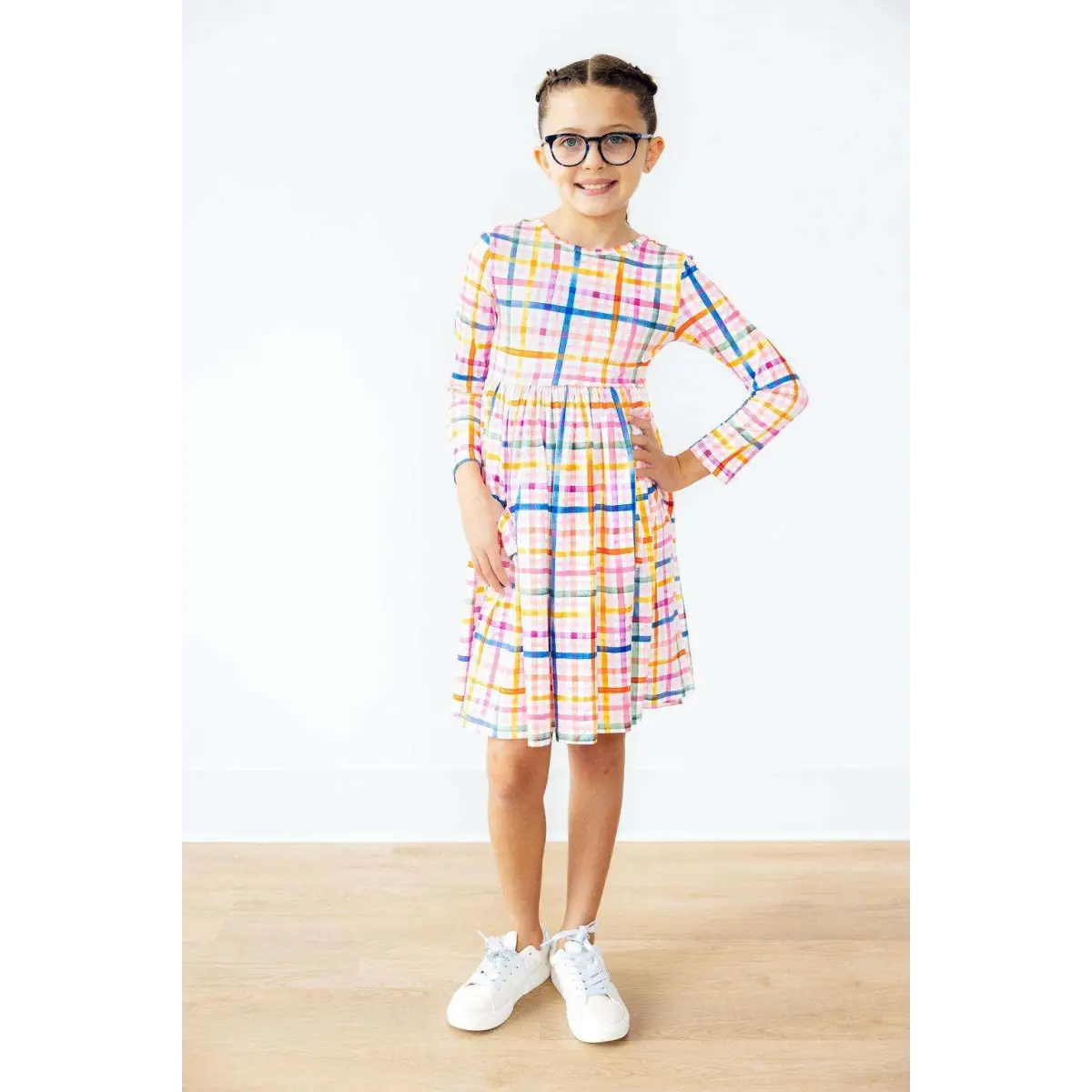 Plaid About You L/S Pocket Twirl Dress - Mila & Rose ®