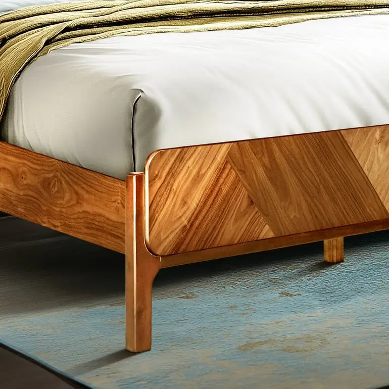 Platform Bed Frame with Headboard - Rorns Bifrost - Modern Bedrooms - Megsu
