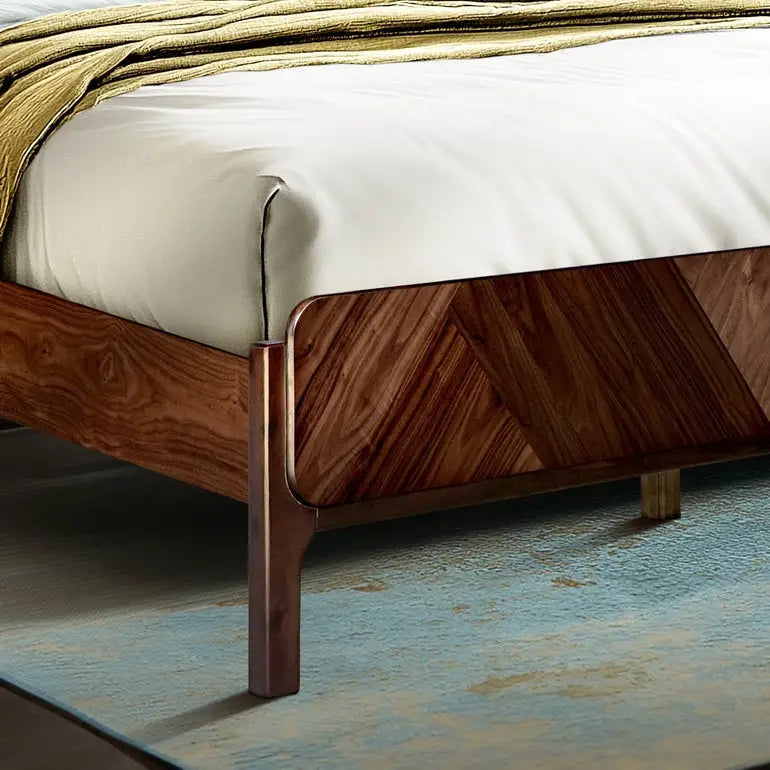 Platform Bed Frame with Headboard - Rorns Bifrost - Modern Bedrooms - Megsu
