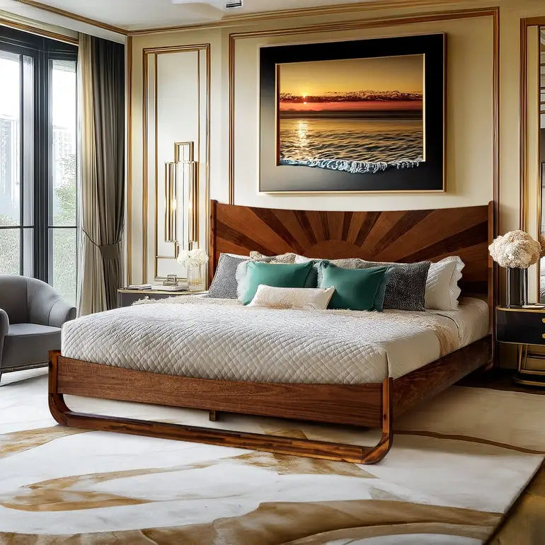 Platform Bed Frame with Headboard for Ultimate Bedroom Style - Megsu