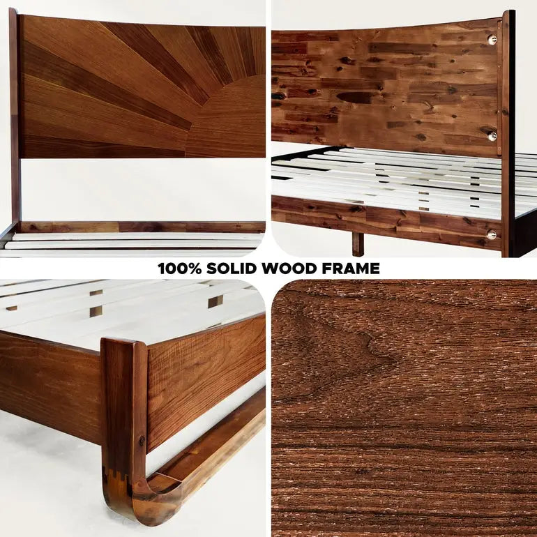 Platform Bed Frame with Headboard for Ultimate Bedroom Style - Megsu