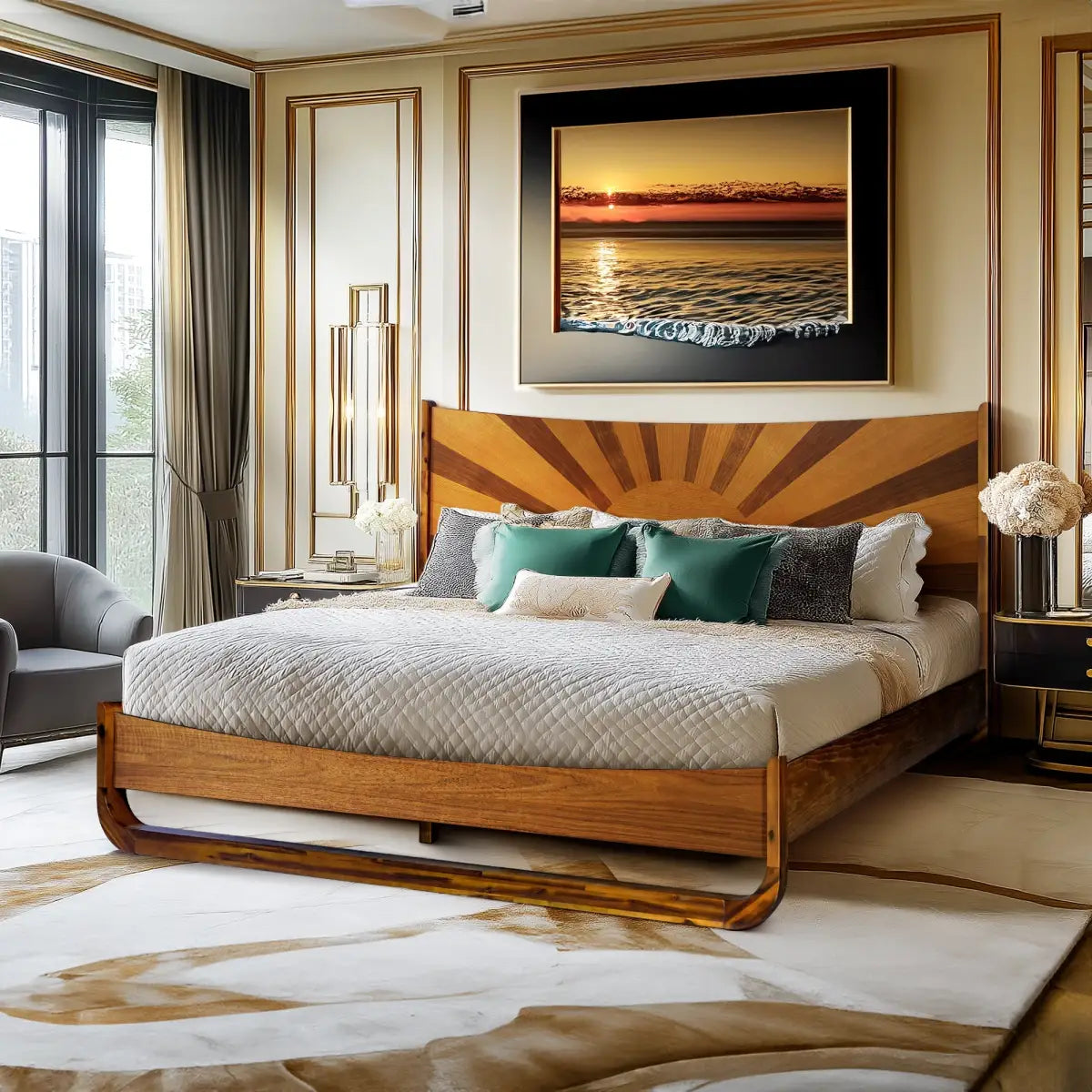 Platform Bed Frame with Headboard for Ultimate Bedroom Style - Megsu