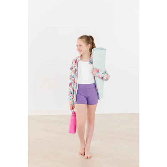 Playful Purple Active Shorty Shorts - Mila & Rose ®