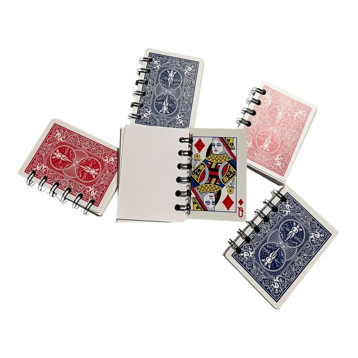 Playing Cards Mini Notebook - Upcycled and Handmade Notepad - StuckOnU Art
