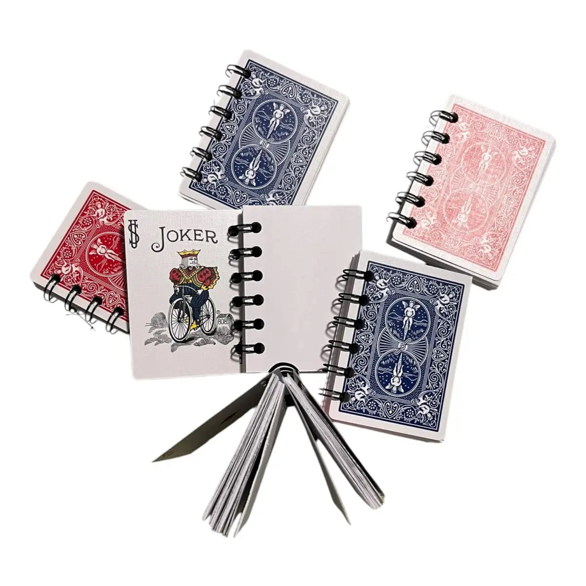 Playing Cards Mini Notebook - Upcycled and Handmade Notepad - StuckOnU Art