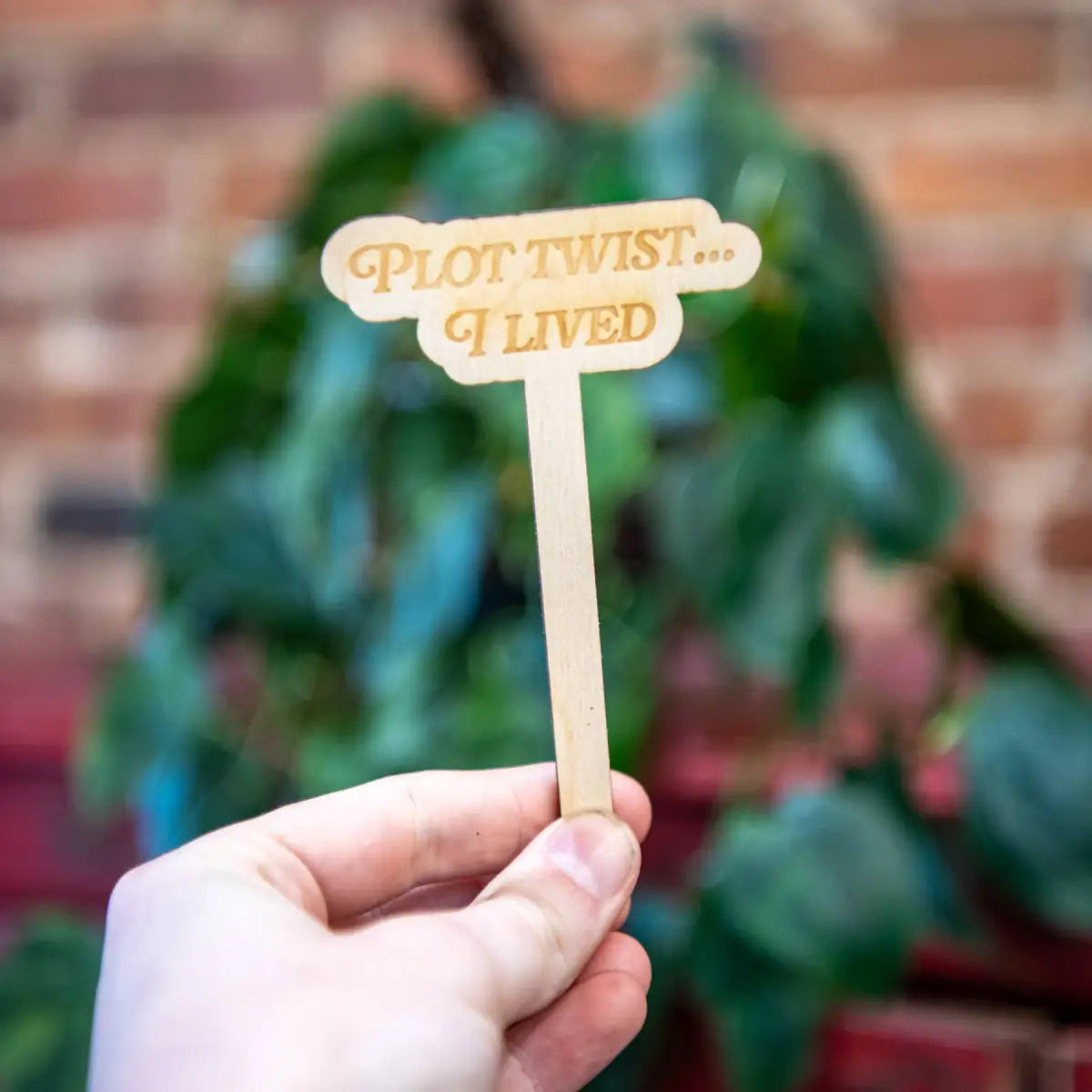 Plant Stake - Plot Twist I Lived - Bookish - Still Magnolia