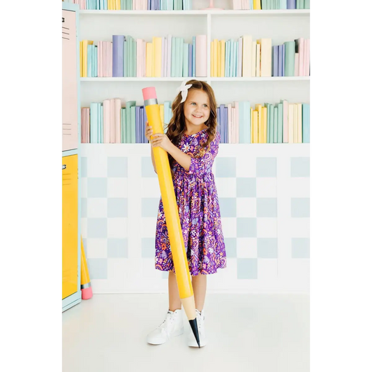 Pocket Twirl Dress - No Bad Days at School - 3/4 Sleeve - Mila & Rose ®