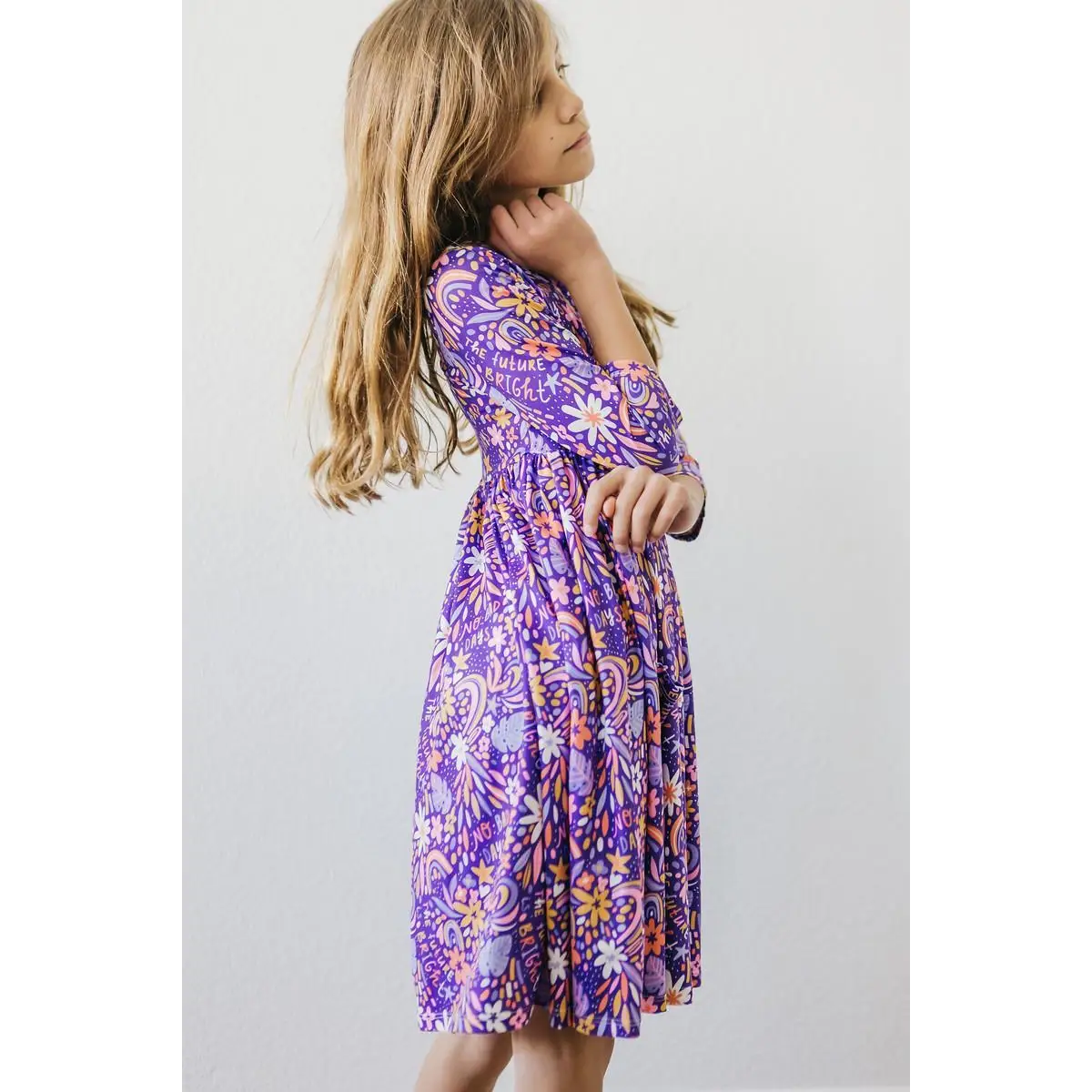 Pocket Twirl Dress - No Bad Days at School - 3/4 Sleeve - Mila & Rose ®
