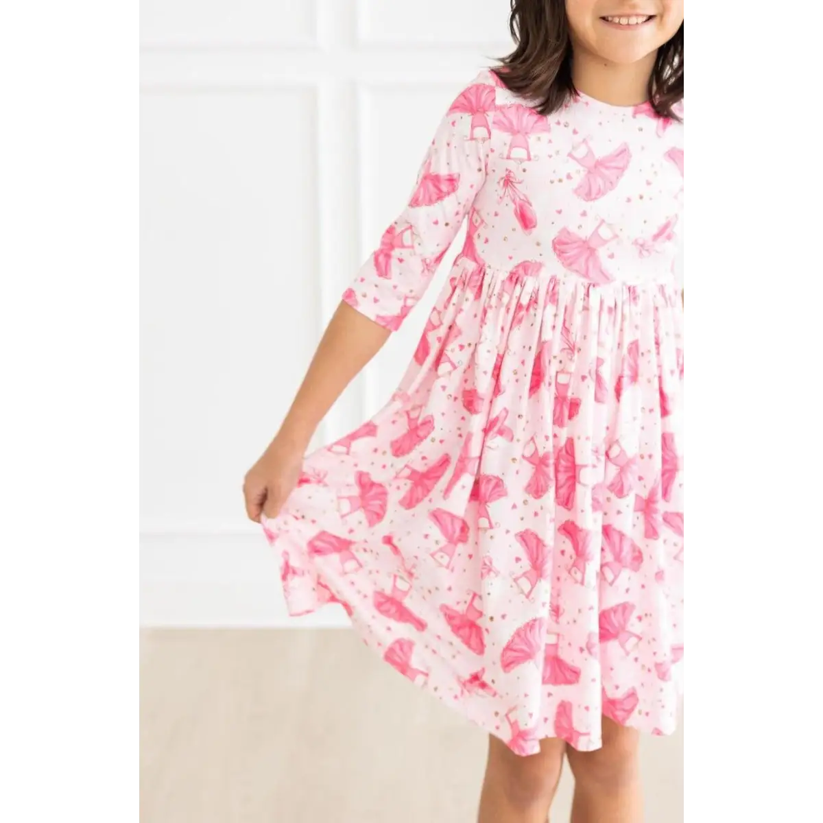 Pocket Twirl Dress - Ballet Ballerina - Pirouette 3/4 Sleeve - Mila & Rose ®