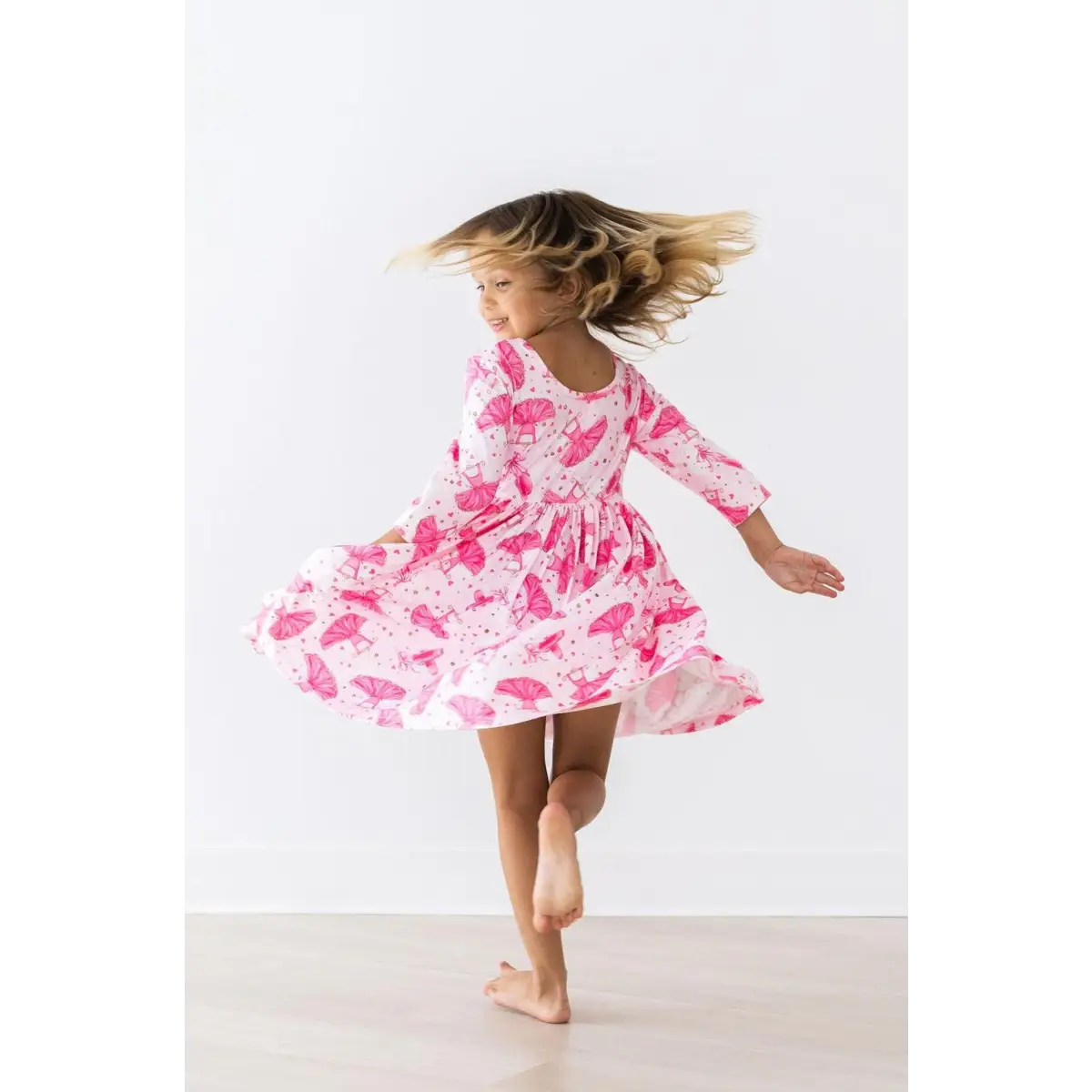 Pocket Twirl Dress - Ballet Ballerina - Pirouette 3/4 Sleeve - Mila & Rose ®
