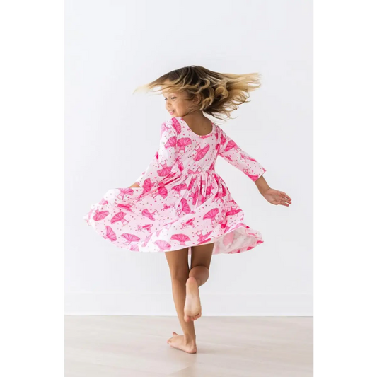 Pocket Twirl Dress - Ballet Ballerina - Pirouette 3/4 Sleeve - Mila & Rose ®