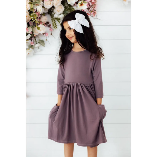 Pocket Twirl Dress - Vintage Violet - 6-12M - Mila & Rose ®