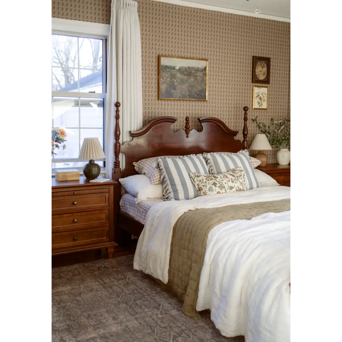 Poet Wallpaper - Flower Dots - by Thoroughfare Design - Loomwell Home Goods