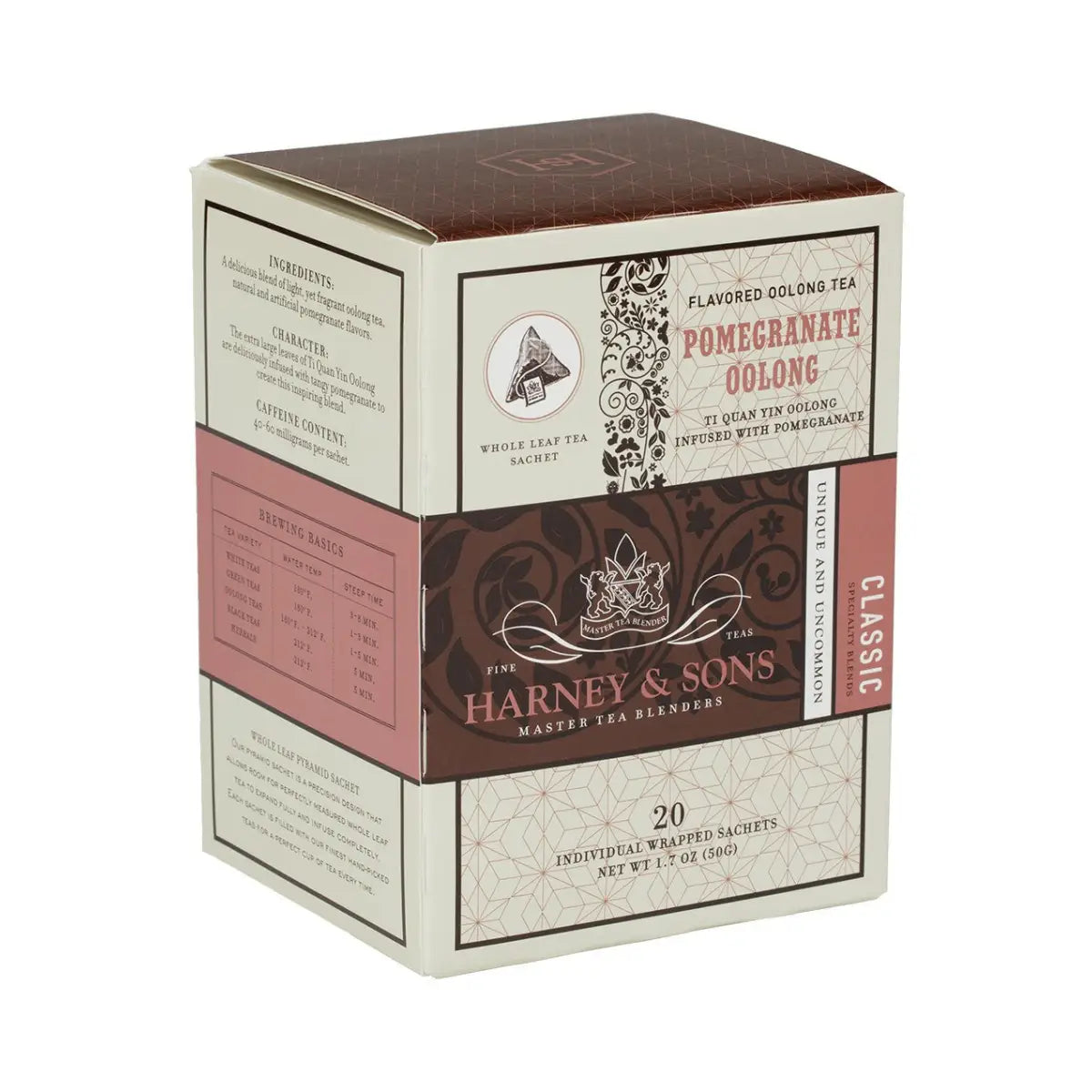 Pomegranate Oolong Tea - Sachets / Box of 20 Individually Wrapped Sachets - Harney & Sons Fine Teas