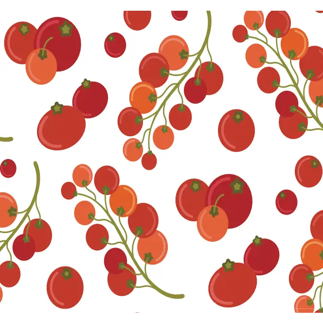 Pomodori Wallpaper - Bright Tomatoes - by Danielle Chandler Design - Loomwell Home Goods