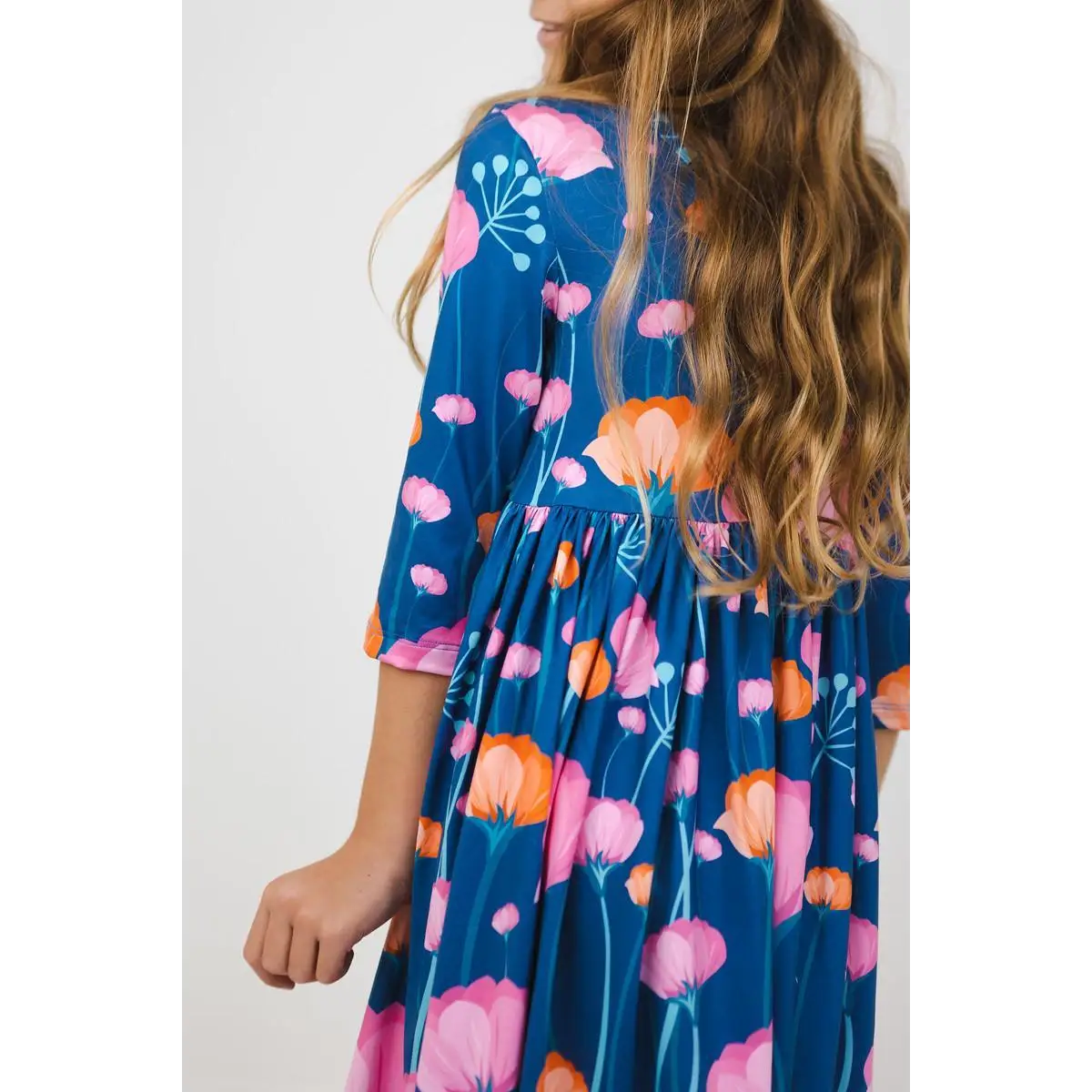 Pocket Twirl Dress - Pink Poppies - Mila & Rose ®