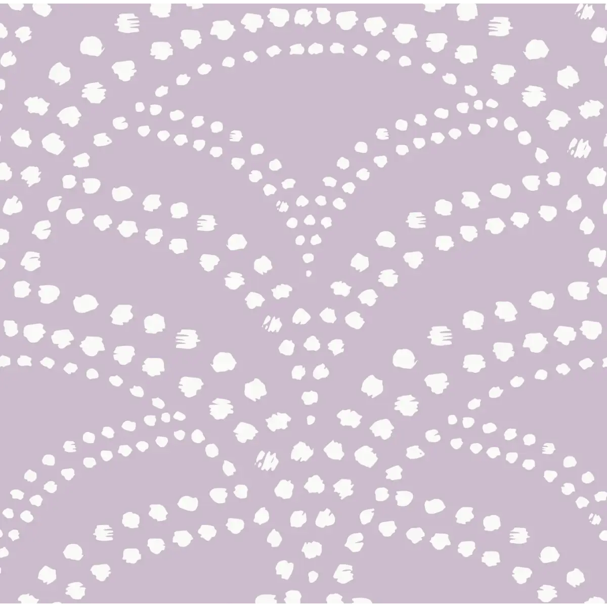 Porter Wallpaper - Scalloped Fans with Dots - by Aminah Eleonora - Sample 1 foot by 1 foot / Lilac - Loomwell Home Goods