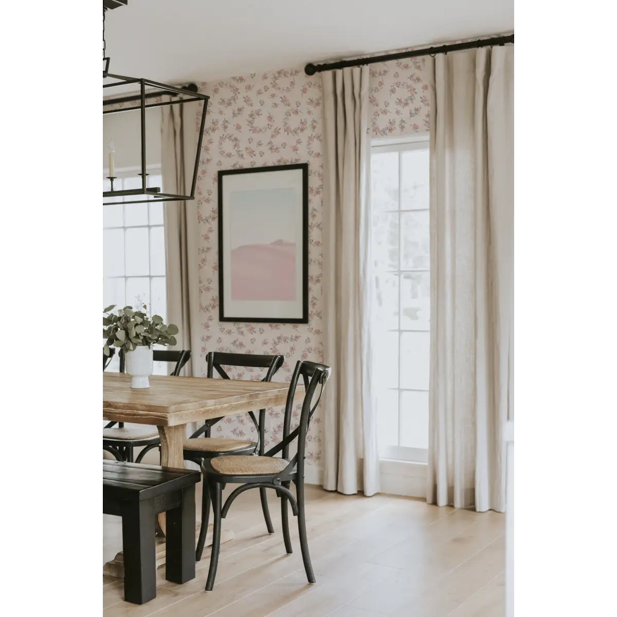 Portia Wallpaper - Watercolor Flower Swirls - by Bloomery Decor - Loomwell Home Goods
