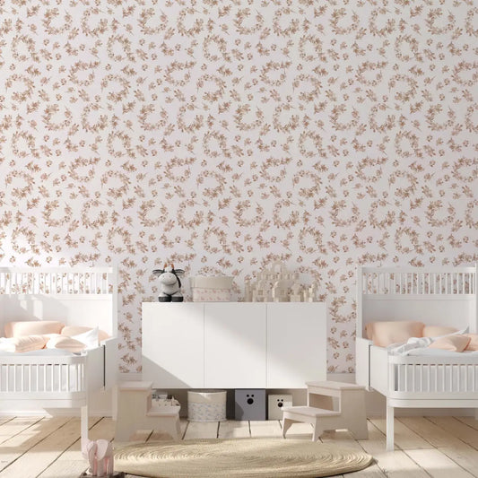Portia Wallpaper - Watercolor Flower Swirls - by Bloomery Decor - Loomwell Home Goods