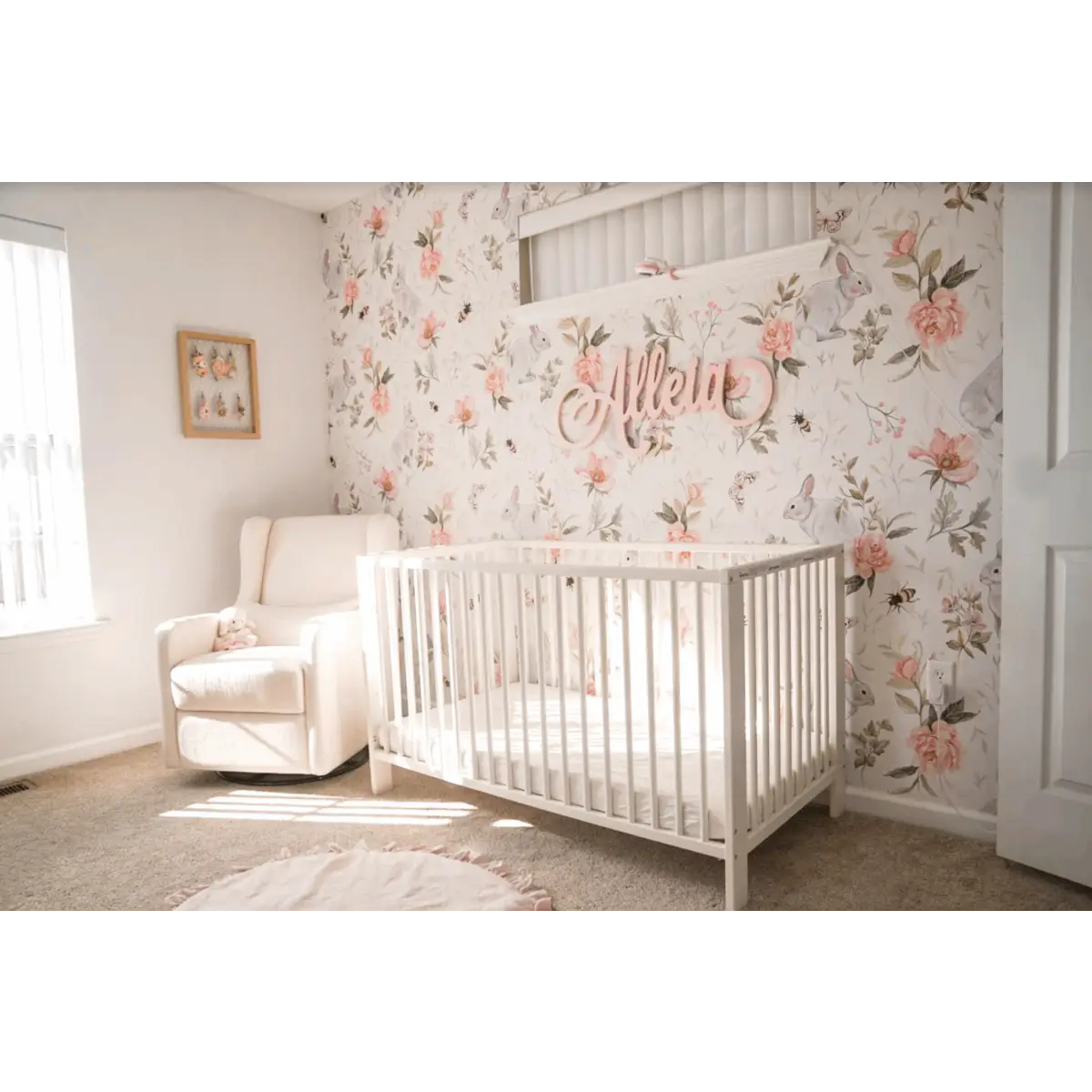 Posey Wallpaper - Bunnies Bees Flowers - by Clara McAllister - Loomwell Home Goods