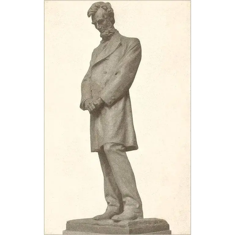 Postcard - Lincoln Statue Springfield. Illinois - Found Image Press