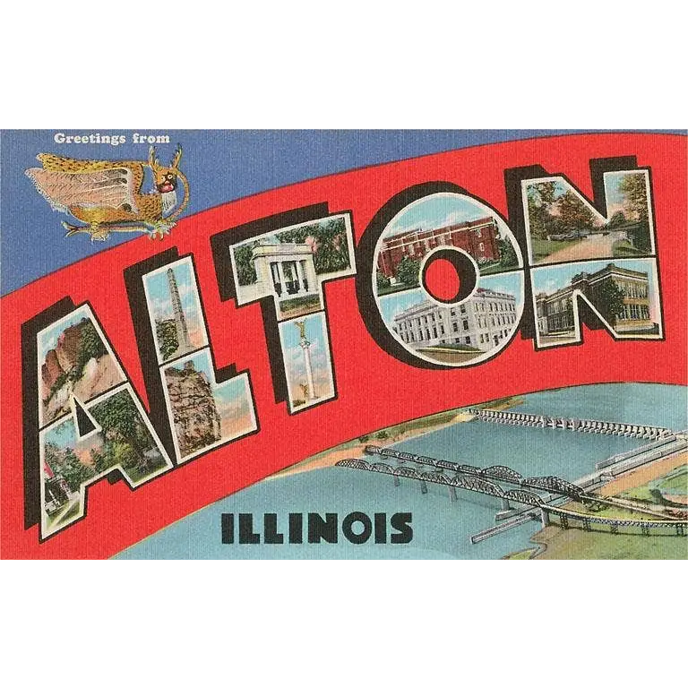 Postcard - Greetings from Alton Illinois - Found Image Press