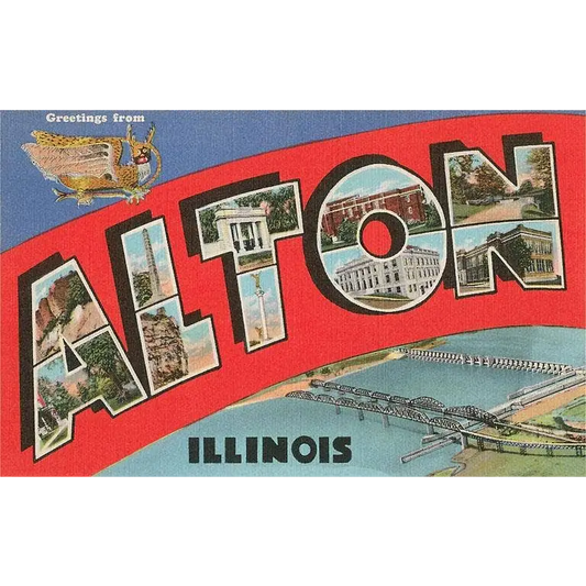 Postcard - Greetings from Alton Illinois - Found Image Press