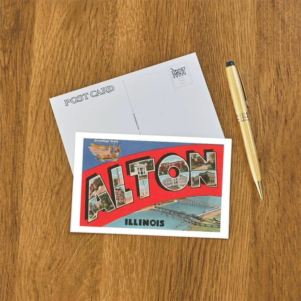 Postcard - Greetings from Alton Illinois - Found Image Press