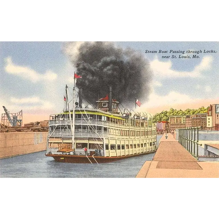 Postcard - Steamboat St. Louis - Found Image Press