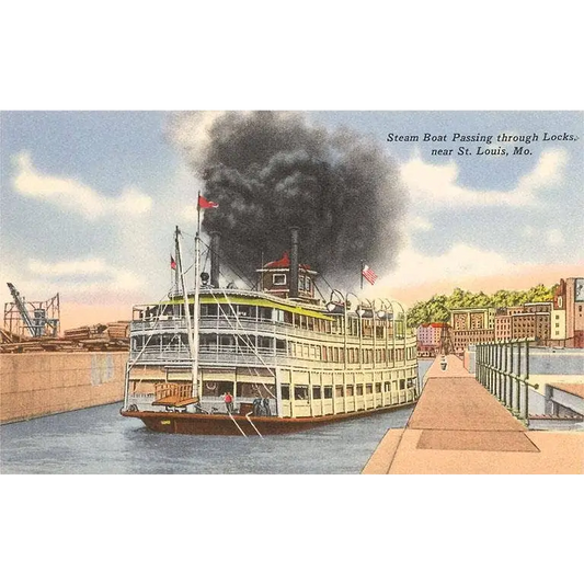 Postcard - Steamboat St. Louis - Found Image Press
