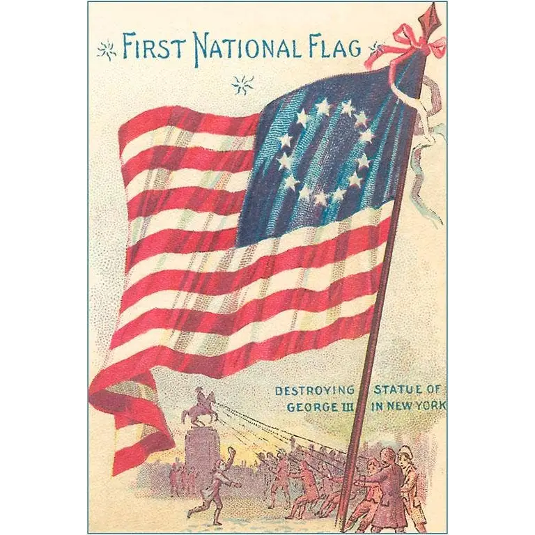 Postcard - First National Flag - Found Image Press