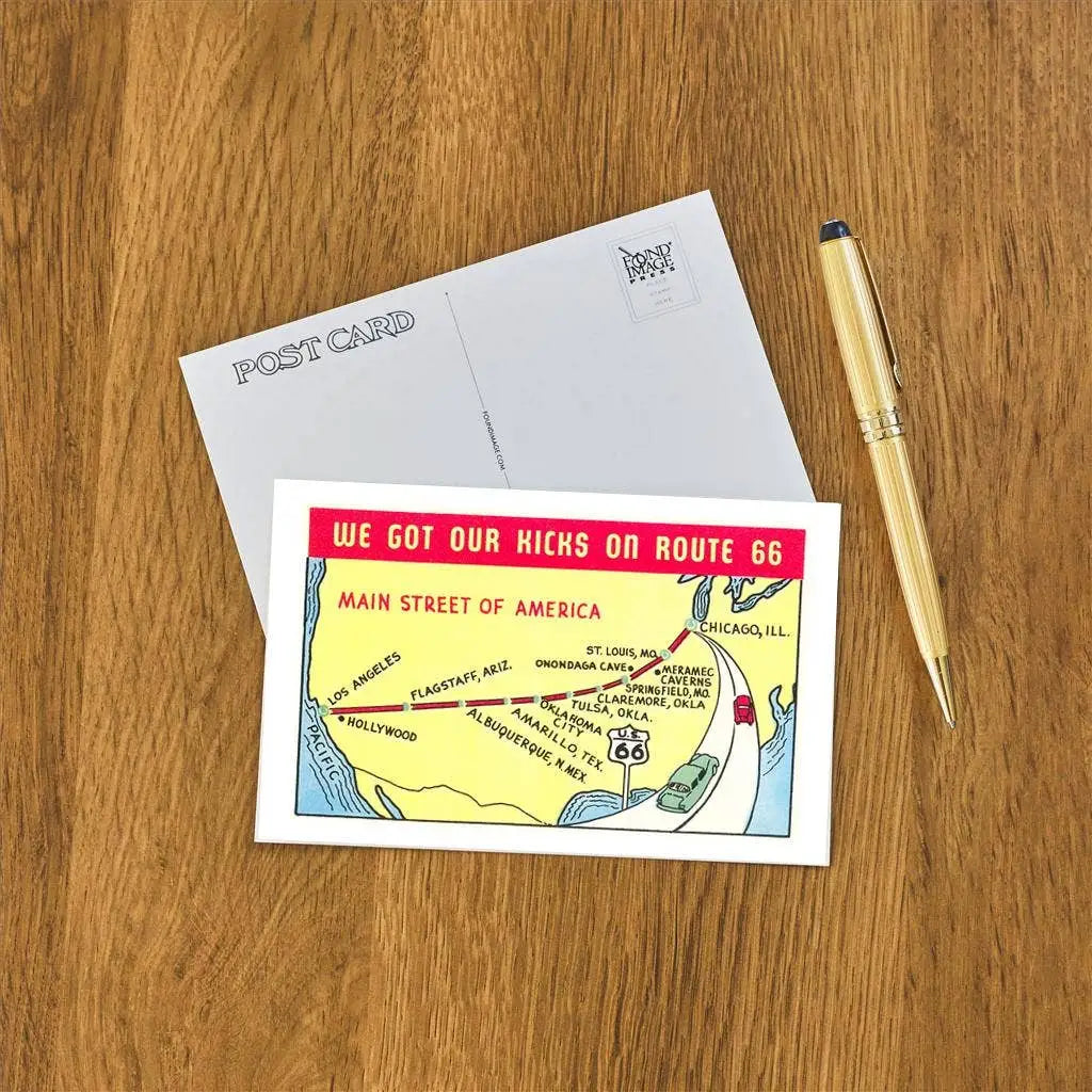 Postcard - Map of Route 66 - Found Image Press