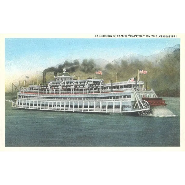 Postcard - Mississippi Riverboat Capitol - Found Image Press