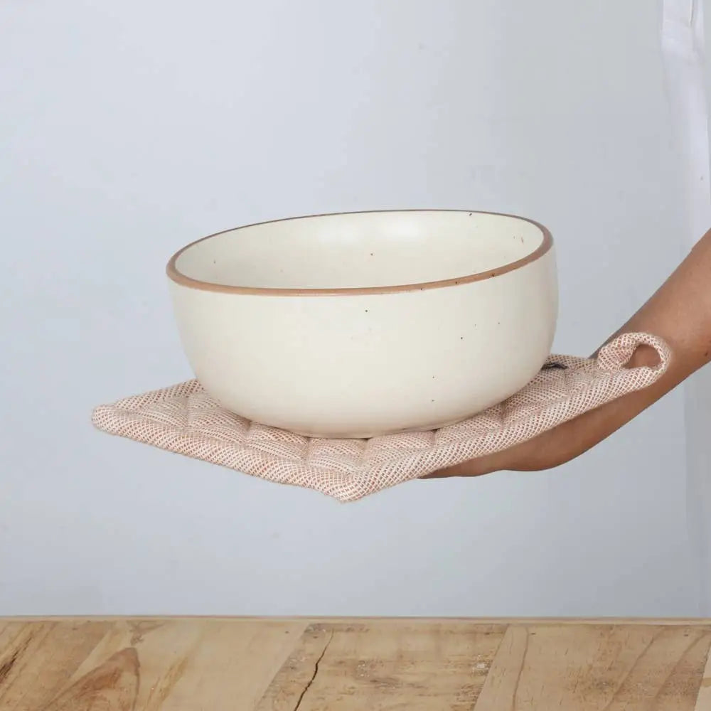 Pot Holder Trivet - Rust Slub Chambray - Raine & Humble